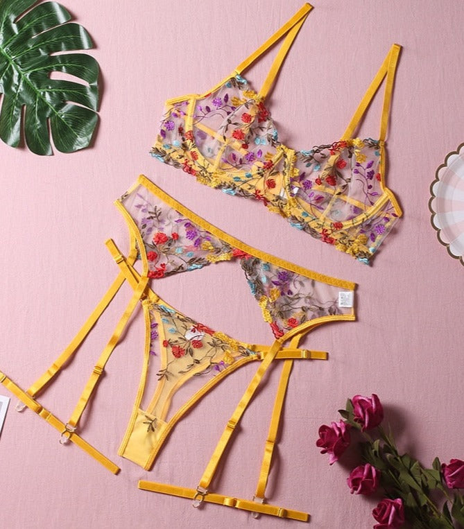 Marguerite | Ensemble de lingerie française 3 pièces
