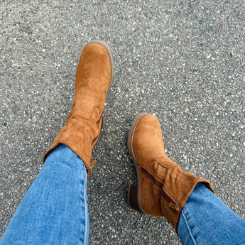 Aida | Klassische Wildlederstiefel mit hohem Absatz