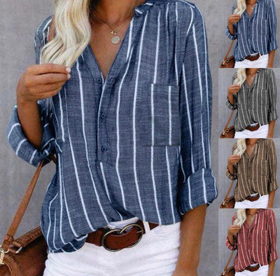 Brigitte™ - Elegante gestreifte Bluse