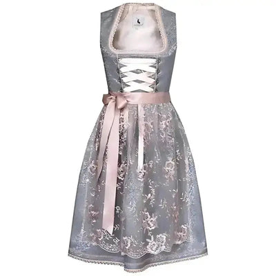 Elegantes Damendirndlkleid zum Oktoberfest mit kunstvoller Stickerei und stilvollem Miederoberteil