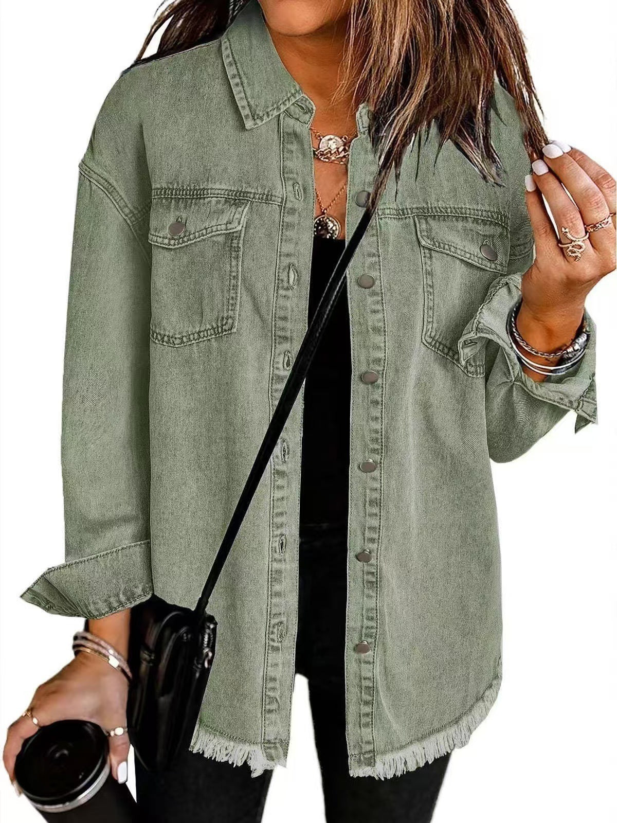 PETRA | Langärmelige Jeansjacke mit Taschen
