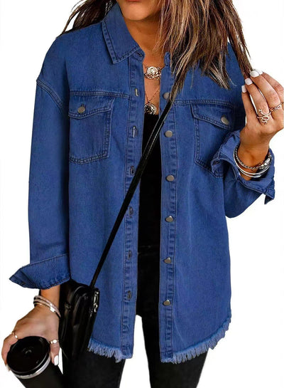 PETRA | Langärmelige Jeansjacke mit Taschen