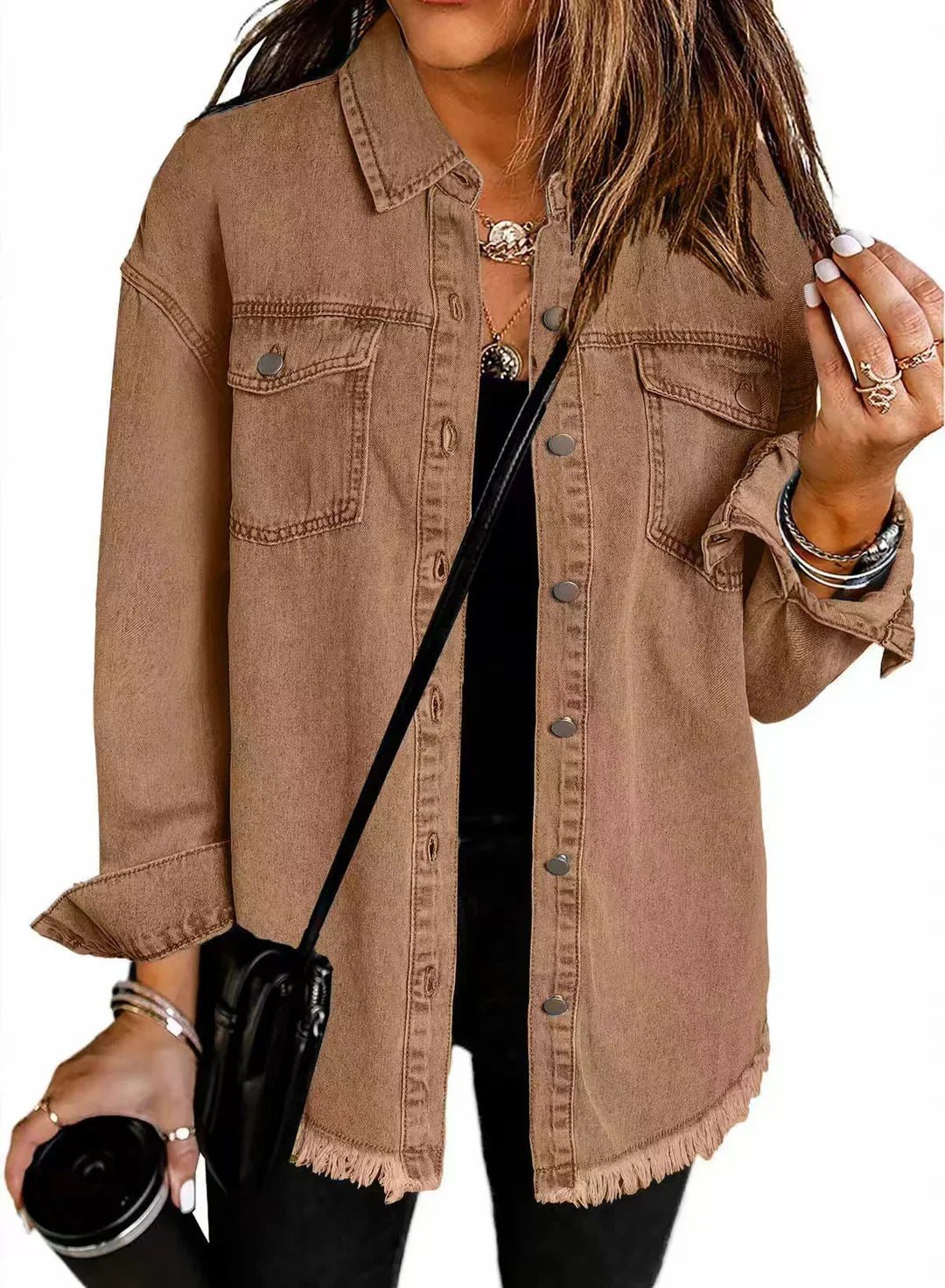 PETRA | Langärmelige Jeansjacke mit Taschen