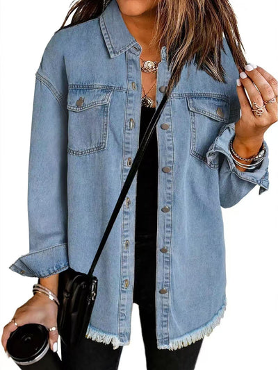 PETRA | Langärmelige Jeansjacke mit Taschen