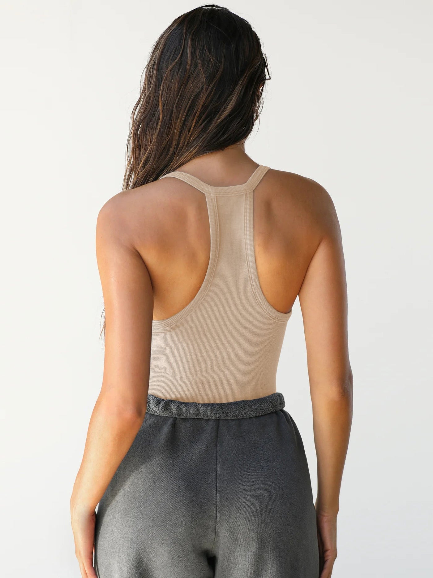 Caroline - Sexy Halter V-Neck Plain Sleeveless Top
