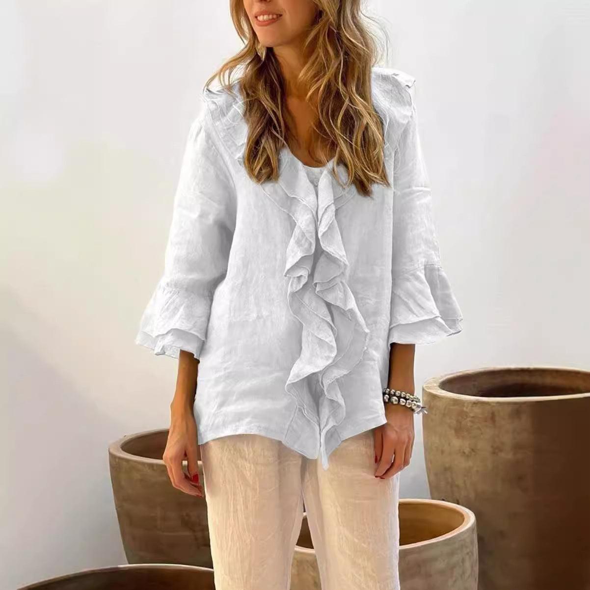 Marie™ - Elegante Rüschenbluse