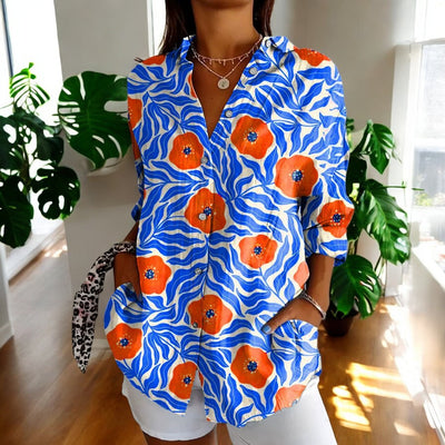 Carla™ - Vintage-Bluse mit Blumendruck