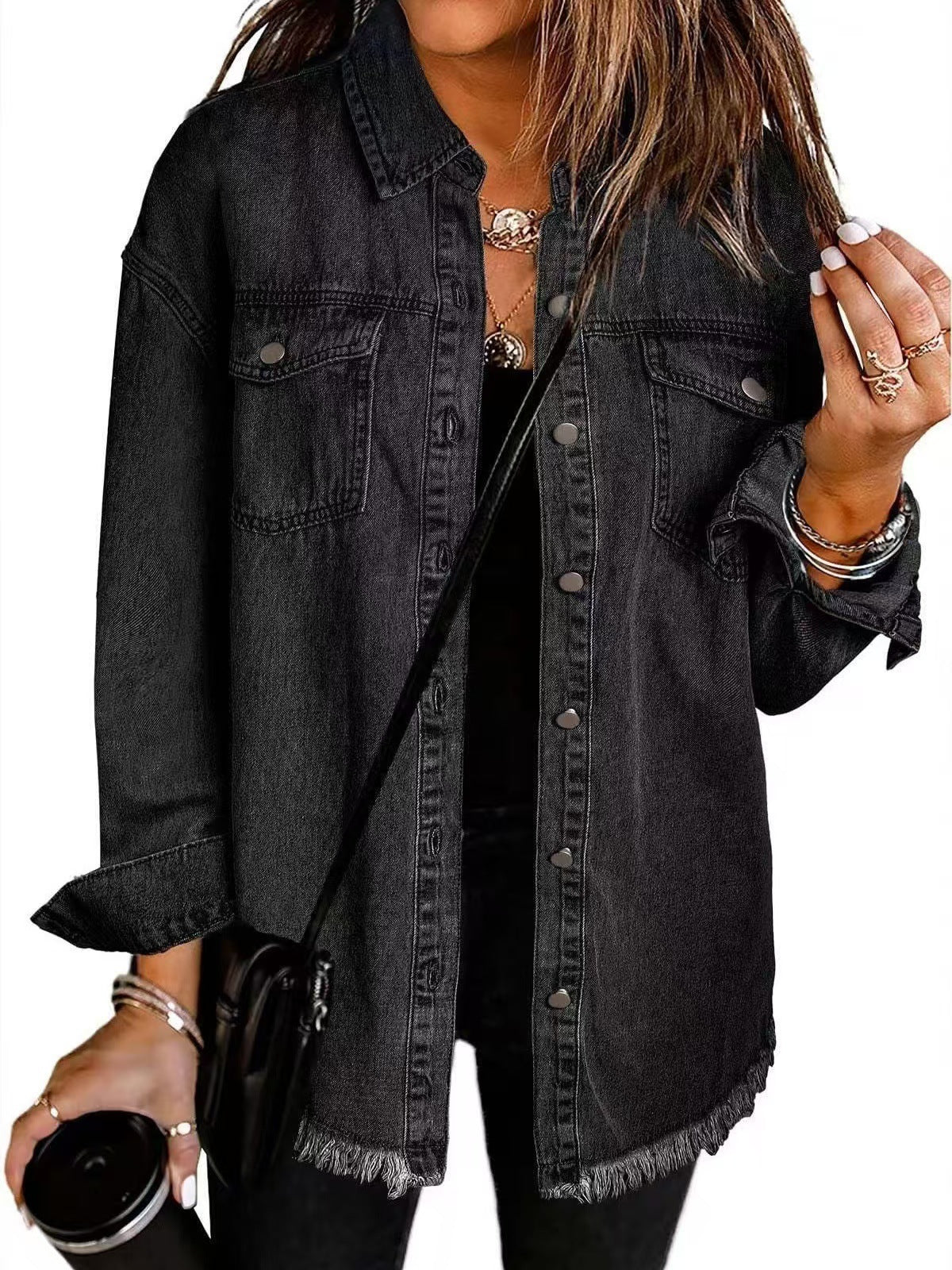 PETRA | Langärmelige Jeansjacke mit Taschen