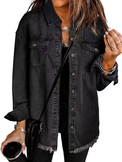 PETRA | Langärmelige Jeansjacke mit Taschen