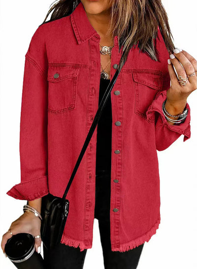 PETRA | Langärmelige Jeansjacke mit Taschen