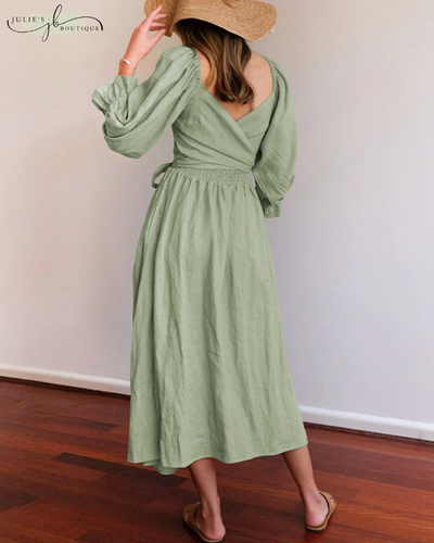 OPHELIA™ | FRANZÖSISCHES KLEID MIT RÜSCHENÄRMELN