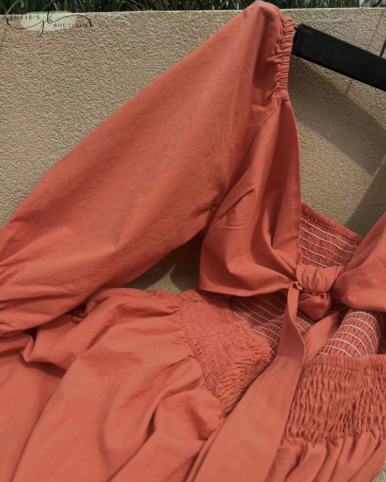 OPHELIA™ | FRANZÖSISCHES KLEID MIT RÜSCHENÄRMELN