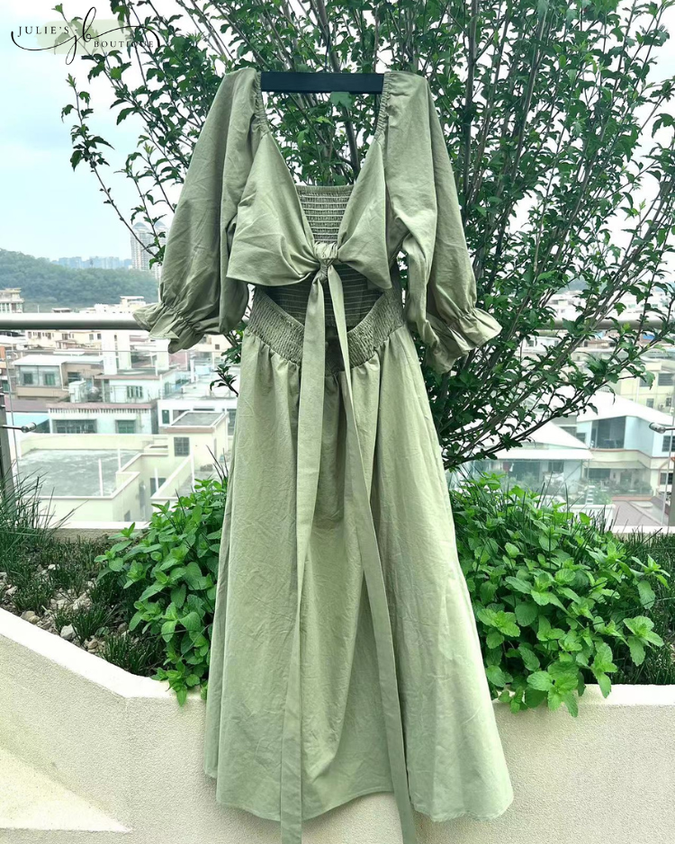 OPHELIA™ | FRANZÖSISCHES KLEID MIT RÜSCHENÄRMELN