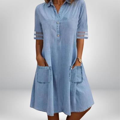 Sofia® | Denim Langekleid