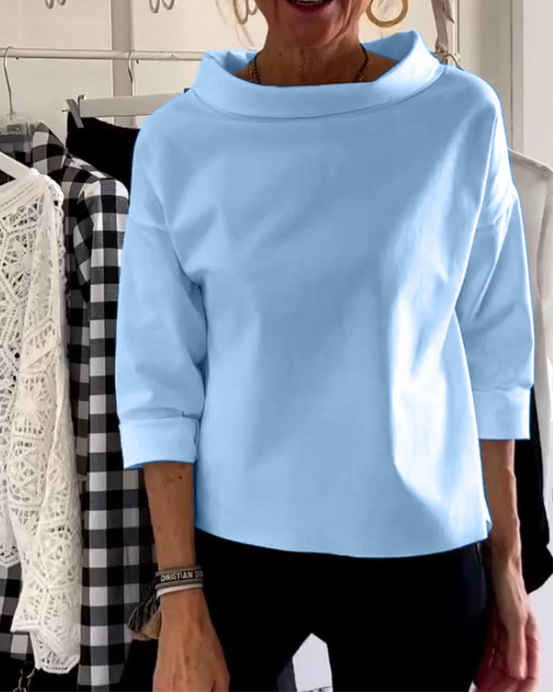 Miriam™ | Lässiges Oberteil Mit Einfarbigem Revers