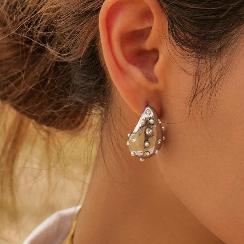 Orecchini Waterdrop - Argento/Diamante