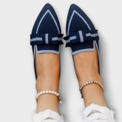 Birgit - Flache Damenschuhe mit geknotetem Design