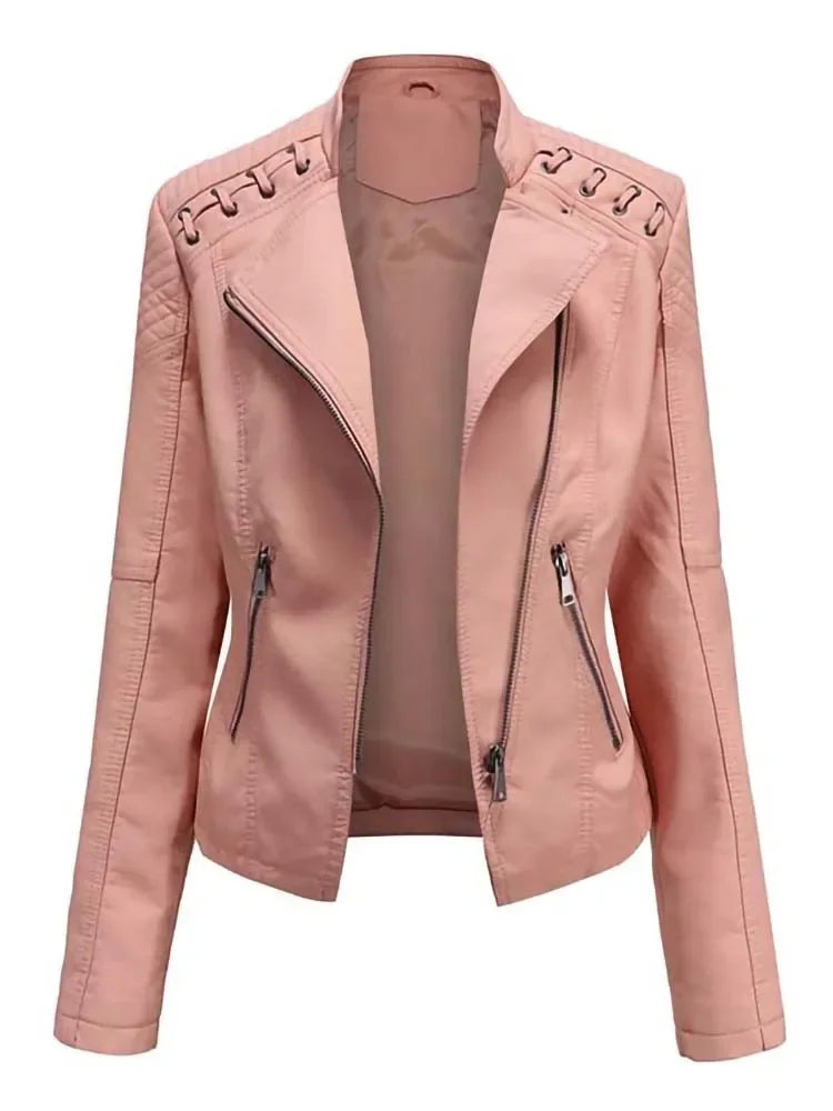 Diana - Elegante Leder-Motorjacke