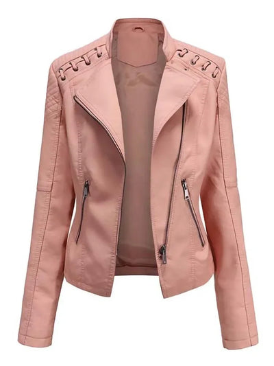 Diana - Elegante Leder-Motorjacke