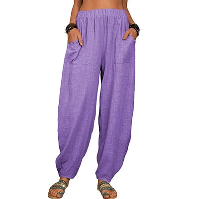 Malia - Vintage Baumwolle Leinen Boho Hose