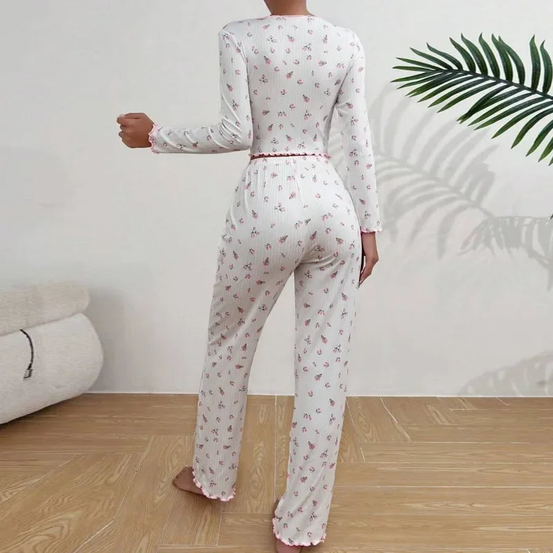 Odely - Blumen Pyjama für Frauen