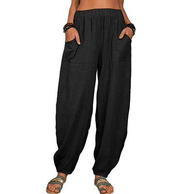 Malia - Vintage Baumwolle Leinen Boho Hose