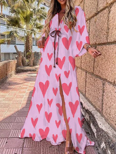 Kiana - Elegant bedrucktes Beach Cover Up Kleid