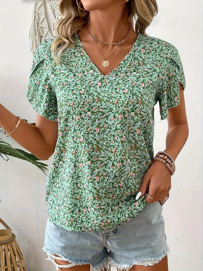 Nora - Elegantes Top mit blumendruck