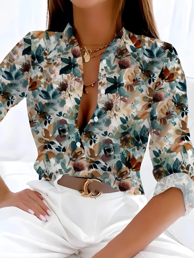 Hermania - Elegantes Top mit blumen druck