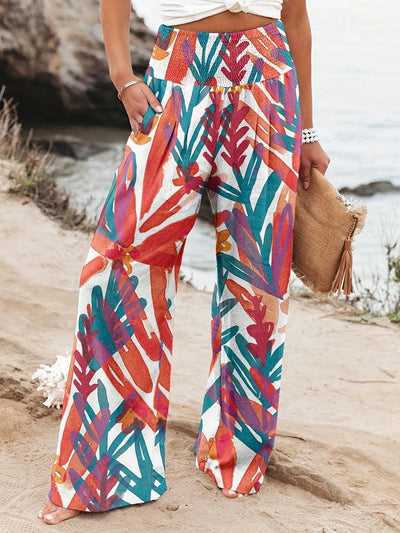 Diana - Luftige Strandhose mit Druck