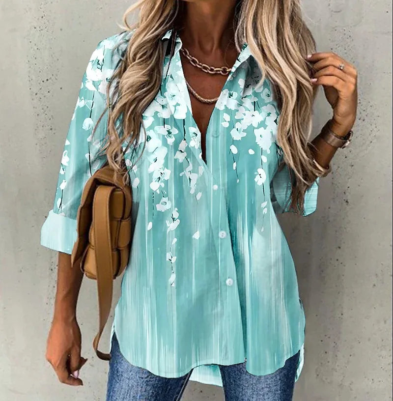 Nora - Vintage Blumen druck Blusen