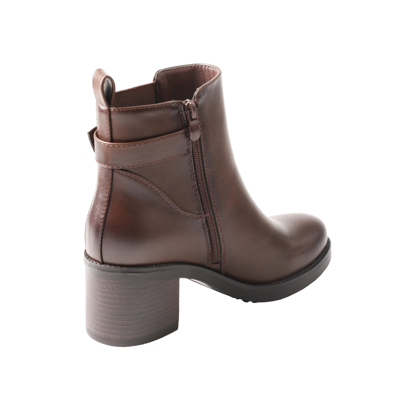 Juliette - Bequeme einfache Lederstiefel mit Gürtel