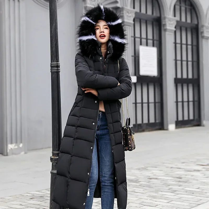 Verena - Langer Parka mit veganem Fell