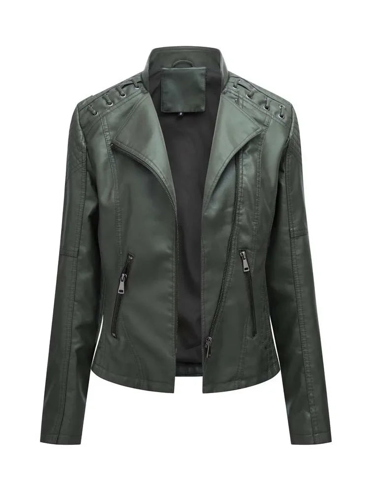 Diana - Elegante Leder-Motorjacke