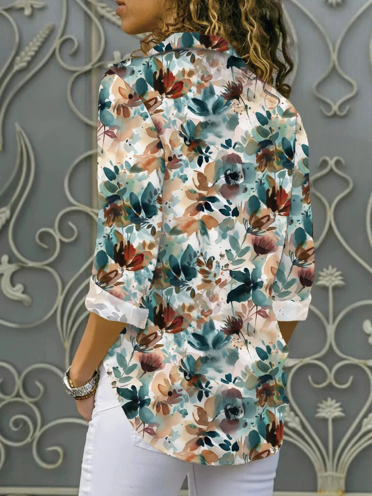 Hermania - Elegantes Top mit blumen druck