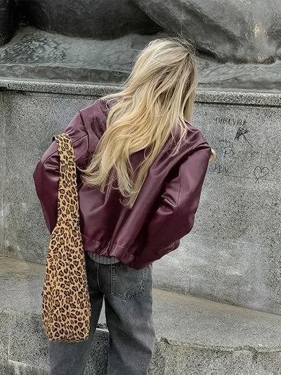 Hermana - Elegante Leder-Bomberjacke