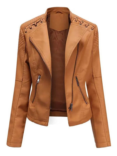 Diana - Elegante Leder-Motorjacke