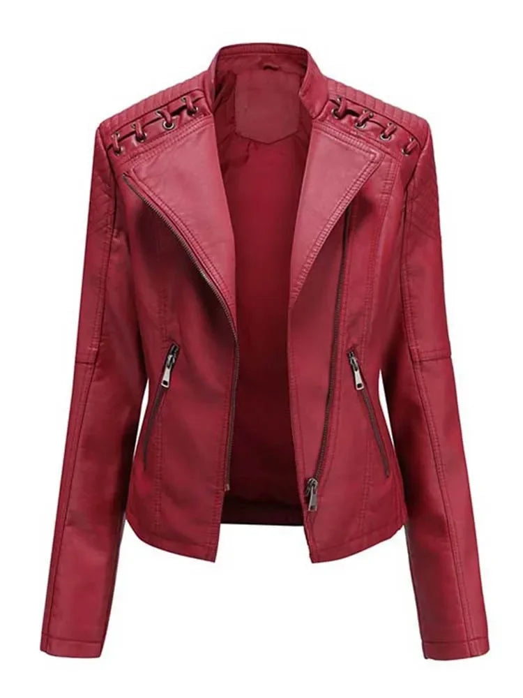 Diana - Elegante Leder-Motorjacke