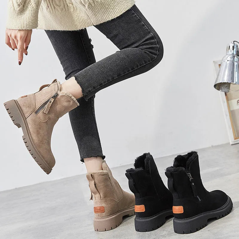 Faye | Kuschelige Stiefel mit Reißverschluss und Wollfutter