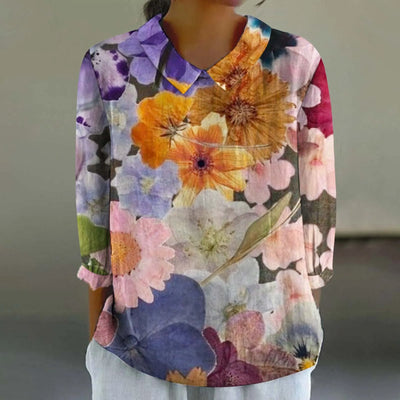 Saia - Bunte Leinen Top