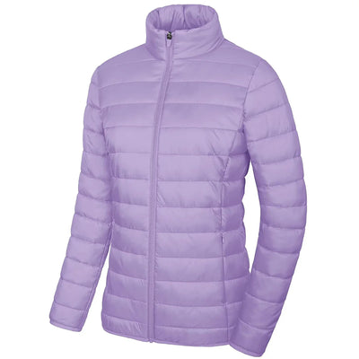 Hala - Puffer jacket with ribbed trim