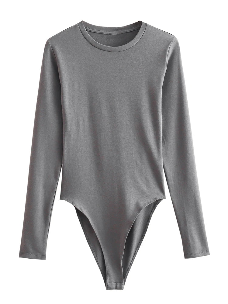 Zina | Schlanker Jumpsuit mit Rundhalsausschnitt & langen Ärmeln – Weich und Lässig