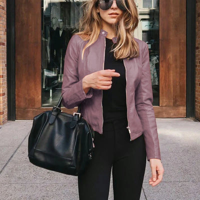 Shira - Stylische Leder Zwischenjacke