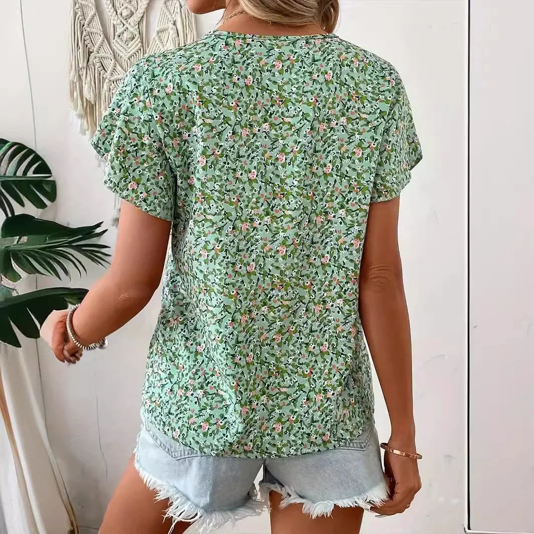 Nora - Elegantes Top mit blumendruck