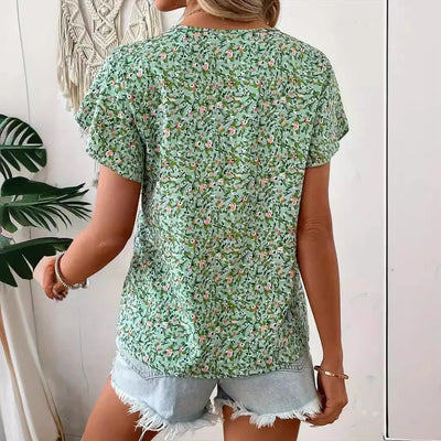 Nora - Elegantes Top mit blumendruck