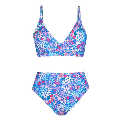 CUPSHE Twist Tank Top High Waist Bikini Sets Swimsuit For Women Orange Floral Two Pieces Beachwear 2023 Bathing Suit Swimwear