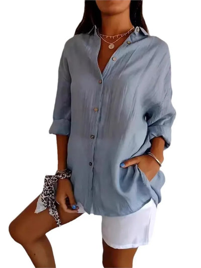 Yvonne™ - Weiche, atmungsaktive Baumwollbluse