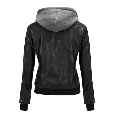 Lilian - Elegante Leder-Motorjacke