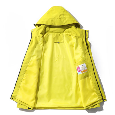 Helena - Lange wasserdichte Wanderjacke - abnehmbare Kapuze - Unisex