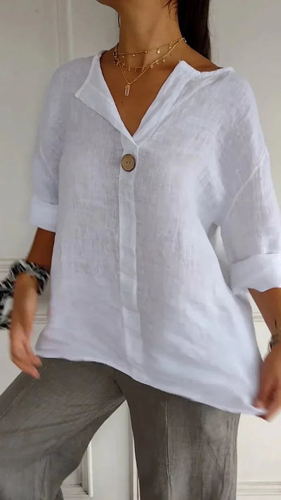 Mariene - Lange Bluse mit Kurzen Ärmeln